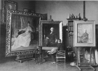 Reinhold Lepsius dans son atelier munichois
